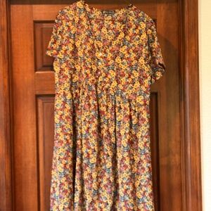 Vibrant Floral Casual Dress